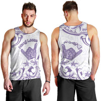 Aloha Hawaii Shaka Men Tank Top Hang Loose Purple Version - Polynesian Pride