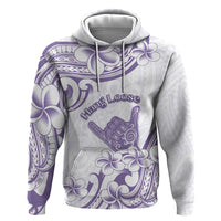 Aloha Hawaii Shaka Zip Hoodie Hang Loose Purple Version - Polynesian Pride