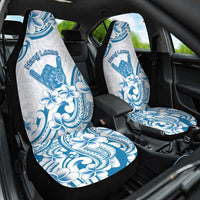 Aloha Hawaii Shaka Car Seat Cover Hang Loose Blue Version - Polynesian Pride
