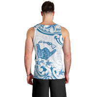 Aloha Hawaii Shaka Men Tank Top Hang Loose Blue Version - Polynesian Pride