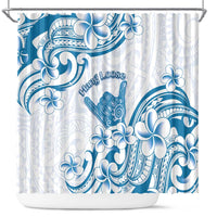 Aloha Hawaii Shaka Shower Curtain Hang Loose Blue Version - Polynesian Pride