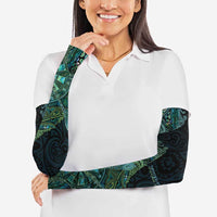 Personalised New Zealand Dart Arm Sleeves Maori Fern With Paua Shell - Polynesian Pride