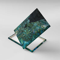 New Zealand Dart Canvas Wall Art Maori Fern With Paua Shell - Polynesian Pride