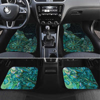 Personalised New Zealand Dart Car Mats Maori Fern With Paua Shell - Polynesian Pride