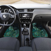 Personalised New Zealand Dart Car Mats Maori Fern With Paua Shell - Polynesian Pride