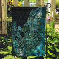 New Zealand Dart Garden Flag Maori Fern With Paua Shell - Polynesian Pride
