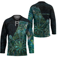 Personalised New Zealand Dart Hockey Jersey Maori Fern With Paua Shell - Polynesian Pride