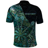 Personalised New Zealand Dart Polo Shirt Maori Fern With Paua Shell DT05 - Polynesian Pride