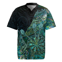 Personalised New Zealand Dart Rugby Jersey Maori Fern With Paua Shell - Polynesian Pride