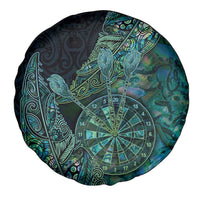 New Zealand Dart Spare Tire Cover Maori Fern With Paua Shell - Polynesian Pride
