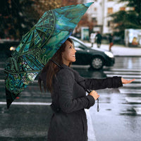 New Zealand Dart Umbrella Maori Fern With Paua Shell DT05 - Polynesian Pride