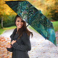 New Zealand Dart Umbrella Maori Fern With Paua Shell DT05 - Polynesian Pride