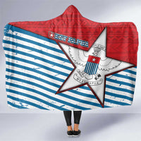 West Papua Morning Star Hooded Blanket One People One Soul DT05 One Size Red - Polynesian Pride