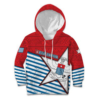 West Papua Morning Star Kid Hoodie One People One Soul DT05 Hoodie Red - Polynesian Pride