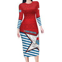West Papua Morning Star Long Sleeve Bodycon Dress One People One Soul - Polynesian Pride
