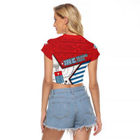 West Papua Morning Star Raglan Cropped T Shirt One People One Soul - Polynesian Pride