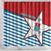 West Papua Morning Star Shower Curtain One People One Soul - Polynesian Pride