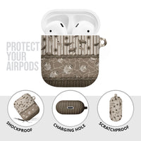 Hawaii Christmas In July AirPods Case Beige Mele Kalikimaka Sea Animals