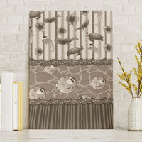 Hawaii Christmas In July Canvas Wall Art Beige Mele Kalikimaka Sea Animals