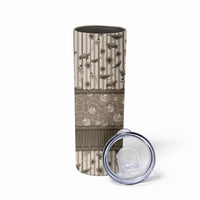 Hawaii Christmas In July Skinny Tumbler Beige Mele Kalikimaka Sea Animals
