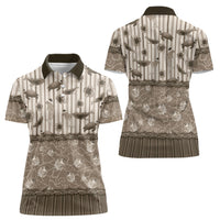 Hawaii Christmas In July Women Polo Shirt Beige Mele Kalikimaka Sea Animals