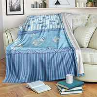 Hawaii Christmas In July Blanket Sky Blue Mele Kalikimaka Sea Animals DT05 Blue - Polynesian Pride