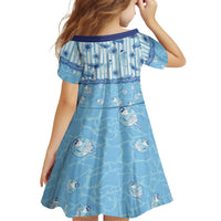Hawaii Christmas In July Family Matching Long Sleeve Bodycon Dress and Hawaiian Shirt Sky Blue Mele Kalikimaka Sea Animals