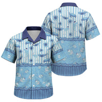Hawaii Christmas In July Family Matching Tank Maxi Dress and Hawaiian Shirt Sky Blue Mele Kalikimaka Sea Animals DT05 Son's Shirt Blue - Polynesian Pride