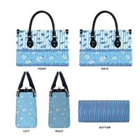 Hawaii Christmas In July Leather Bag Sky Blue Mele Kalikimaka Sea Animals