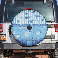 Hawaii Christmas In July Spare Tire Cover Sky Blue Mele Kalikimaka Sea Animals DT05 Blue - Polynesian Pride