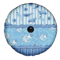 Hawaii Christmas In July Spare Tire Cover Sky Blue Mele Kalikimaka Sea Animals DT05 - Polynesian Pride