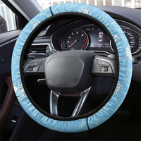 Hawaii Christmas In July Steering Wheel Cover Sky Blue Mele Kalikimaka Sea Animals DT05 - Polynesian Pride