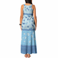 Hawaii Christmas In July Tank Maxi Dress Sky Blue Mele Kalikimaka Sea Animals DT05 - Polynesian Pride