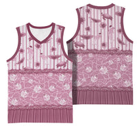 Hawaii Christmas In July Basketball Jersey Dusty Pink Mele Kalikimaka Sea Animals