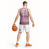 Hawaii Christmas In July Basketball Jersey Dusty Pink Mele Kalikimaka Sea Animals