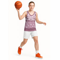 Hawaii Christmas In July Basketball Jersey Dusty Pink Mele Kalikimaka Sea Animals