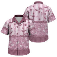Hawaii Christmas In July Family Matching Off Shoulder Short Dress and Hawaiian Shirt Dusty Pink Mele Kalikimaka Sea Animals DT05 Son's Shirt Pink - Polynesian Pride