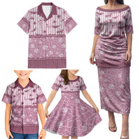 Hawaii Christmas In July Family Matching Puletasi and Hawaiian Shirt Dusty Pink Mele Kalikimaka Sea Animals DT05 - Polynesian Pride