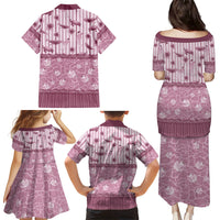 Hawaii Christmas In July Family Matching Puletasi and Hawaiian Shirt Dusty Pink Mele Kalikimaka Sea Animals DT05 Mom's Dress Pink - Polynesian Pride