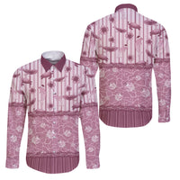 Hawaii Christmas In July Family Matching Puletasi and Hawaiian Shirt Dusty Pink Mele Kalikimaka Sea Animals DT05 Dad's Shirt - Long Sleeve Pink - Polynesian Pride