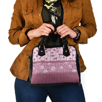 Hawaii Christmas In July Shoulder Handbag Dusty Pink Mele Kalikimaka Sea Animals DT05 - Polynesian Pride