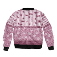Hawaii Christmas In July Sleeve Zip Bomber Jacket Dusty Pink Mele Kalikimaka Sea Animals DT05 - Polynesian Pride
