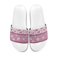 Hawaii Christmas In July Slide Sandals Dusty Pink Mele Kalikimaka Sea Animals DT05 Pink - Polynesian Pride