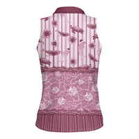 Hawaii Christmas In July Women Sleeveless Polo Shirt Dusty Pink Mele Kalikimaka Sea Animals