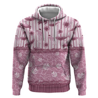 Hawaii Christmas In July Zip Hoodie Dusty Pink Mele Kalikimaka Sea Animals DT05 Pullover Hoodie Pink - Polynesian Pride