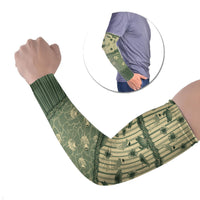 Hawaii Christmas In July Arm Sleeves Olive Green Mele Kalikimaka Sea Animals DT05 Set of 2 Green - Polynesian Pride