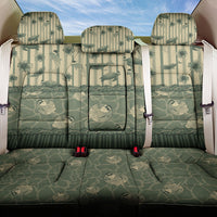 Hawaii Christmas In July Back Car Seat Cover Olive Green Mele Kalikimaka Sea Animals