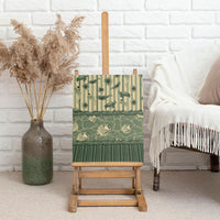 Hawaii Christmas In July Canvas Wall Art Olive Green Mele Kalikimaka Sea Animals