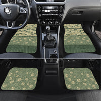 Hawaii Christmas In July Car Mats Olive Green Mele Kalikimaka Sea Animals