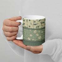 Hawaii Christmas In July Ceramic Mug Olive Green Mele Kalikimaka Sea Animals DT05 - Polynesian Pride